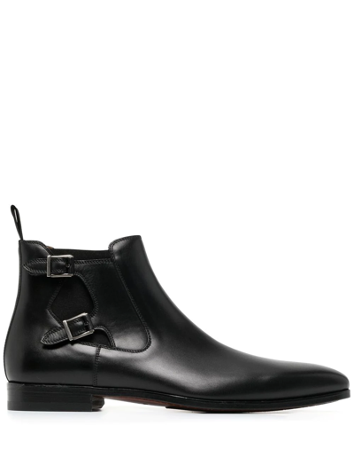 Magnanni Caspe Buckled Chelsea Boots In Schwarz