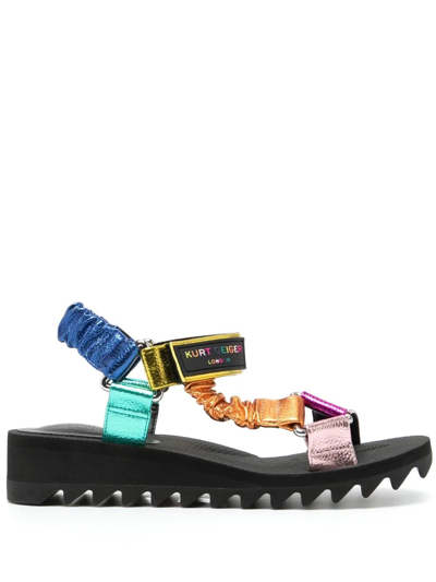 KURT GEIGER COLOUR-BLOCK STRAPPY SANDALS