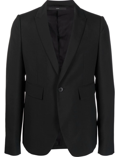 Sapio Tailored Single-breasted Blazer In Black