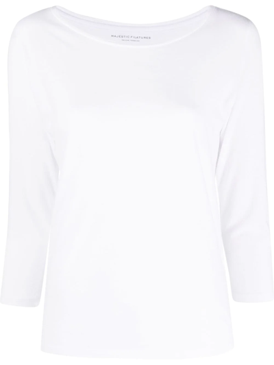 Majestic Round Neck T-shirt In White