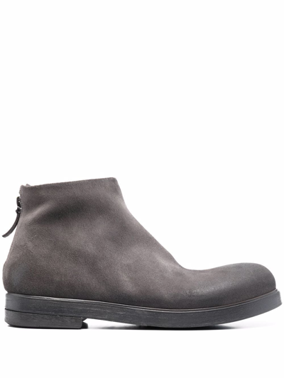 Marsèll Round-toe Ankle Boots In Grey
