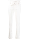 D-EXTERIOR PAPERBAG-WAIST SKINNY-FIT JEANS