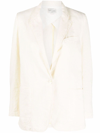 Forte Forte Single-breasted Button Blazer In Neutrals