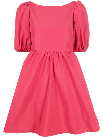 RED VALENTINO PUFF-SLEEVED A-LINE DRESS
