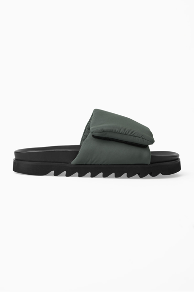 Cos Padded Slip-on Sandals In Green