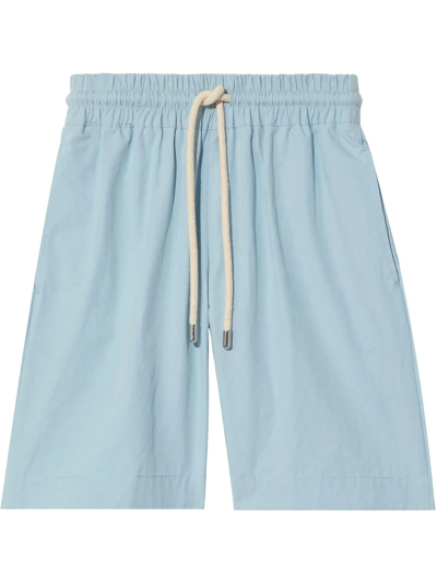 Proenza Schouler White Label Drawstring Knee-length Shorts In Blue