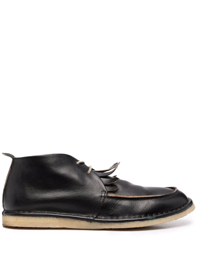 Henrik Vibskov Distressed-effect Lace-up Loafers In Black