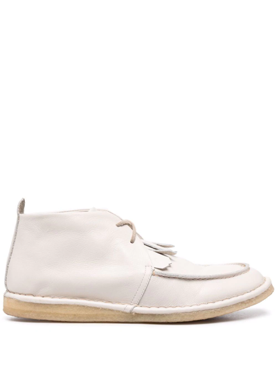 Henrik Vibskov Fringed Lace-up Loafers In Neutrals