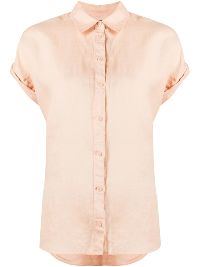 Lauren Ralph Lauren Rolled-cuffs Short-sleeve Shirt In Pink