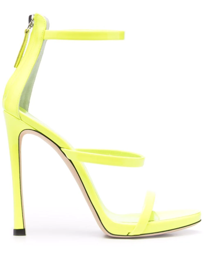 Giuseppe Zanotti Open-toe Heeled Sandals In Yellow