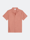 Onia Crinkle Nylon Camp Shirt In Red