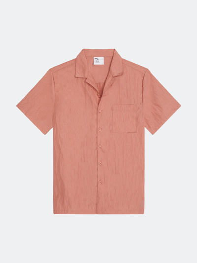 Onia Crinkle Nylon Camp Shirt In Red