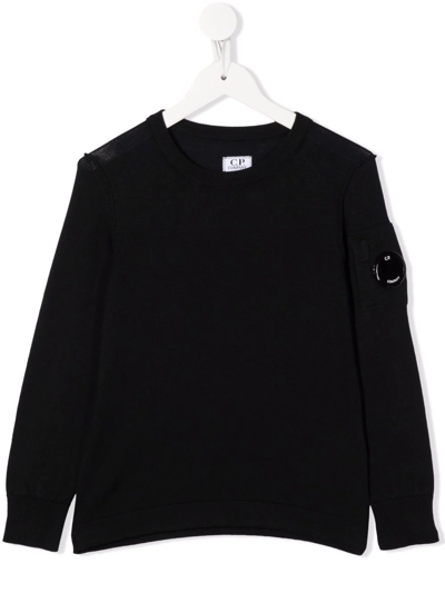 C.p. Company Kids' Micro-lens Sweatshirt In Black