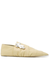 Jil Sander Pointed Leather Loafers In Yellow