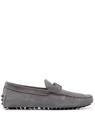 Tod's T-embellished Loafers In Gray