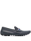 CASADEI PERFORATED LEATHER LOAFERS