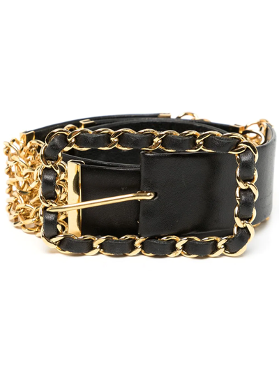 Pre-owned Chanel 1980-1990s Cc Logo Buckle Belt | ModeSens display picture 3