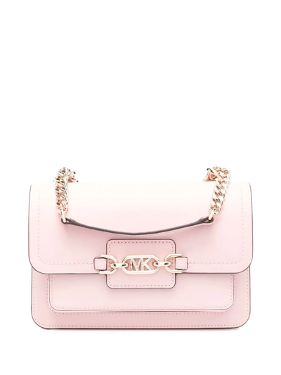 Michael Michael Kors Heather Chain-link Leather Bag In Pink