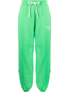 Msgm Fantastic Green Cotton Jersey Sweatpants