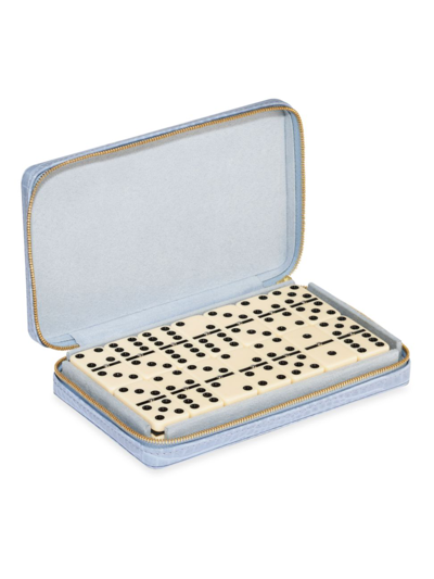 Aerin Enzo Travel Domino Set, Hydrangea Blue