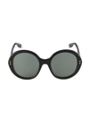 Gucci 54mm Round Sunglasses In Black
