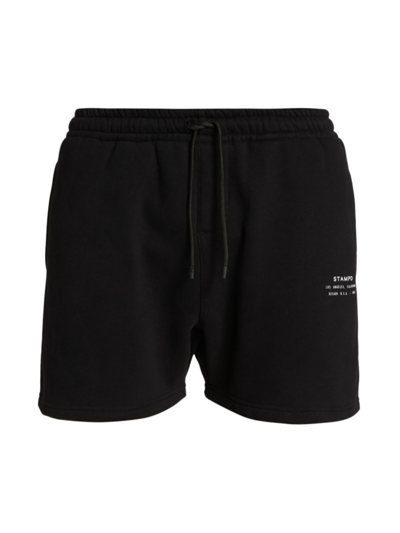 Stampd Logo-print Sweat Shorts In Schwarz