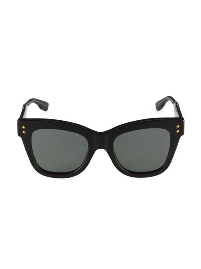 Gucci 52mm Cat Eye Sunglasses In Shiny Black