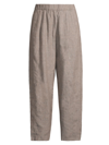 Eileen Fisher Straight Leg Organic Linen Pants In Stone