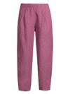 Eileen Fisher Linen Lantern Crop Pant In Berry