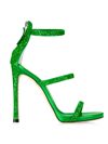 Giuseppe Zanotti South 115 Glitter Strappy Sandals In Kiwi