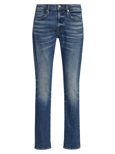 Frame Slim-fit Five-pocket Jeans In Sunset Blue