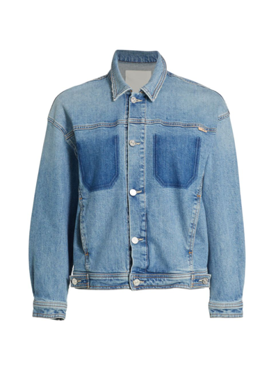 Mother The Back Road Drop Shoulder Denim Jacket In Blue