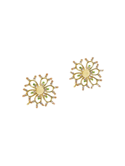 Rosantica Luminaria Goldtone Faux Crystal Stud Earrings In Neutral