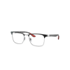 Ray Ban Rb8421 Optics Eyeglasses Dark Carbon Frame Clear Lenses Polarized 54-19 In Black