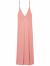 Khaite Francine Crepe Jersey Midi Dress In Pink