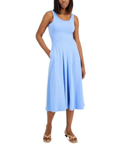 Alfani Sleeveless Midi Dress, Created For Macy's In Perfect Periwinkle |  ModeSens