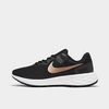 Nike Women's Revolution 6 Next Nature Running Shoes In Black/summit White/metallic Copper Coin