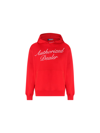 Just Don Authorized Relaxed-fit Cotton-jersey Hoody In Red