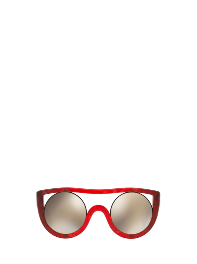 Alain Mikli A05034 Red Grey Unisex Sunglasses - Atterley