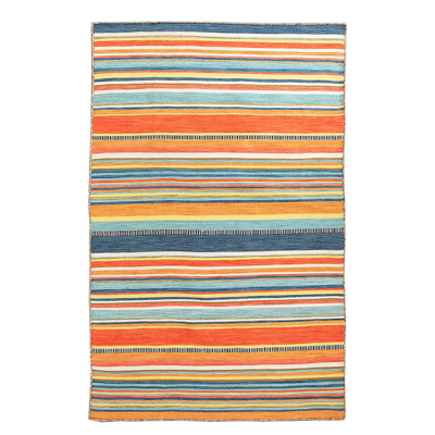 Frontgate Millie Stripe Indoor/outdoor Rug In Blue