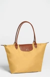 Longchamp Le Pliage Large Nylon Shoulder Tote In Curry