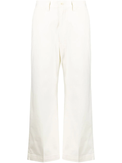 Polo Ralph Lauren Cropped Flared Trousers In White