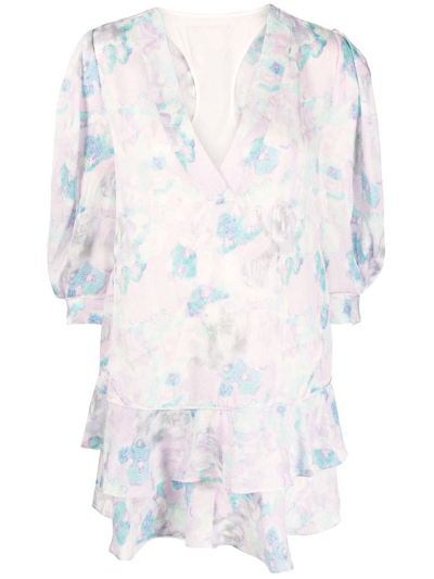 Iro Oslona Floral-print Dress In Pink