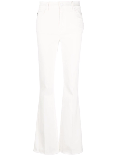 Love Moschino High-rise Flared Jeans In White