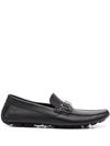 CASADEI BUCKLE-DETAIL LEATHER LOAFERS