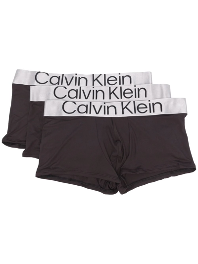 Calvin Klein Underwear Logo Waistband Briefs In Black