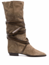 Isabel Marant Slip-on Suede Boots In Neutrals