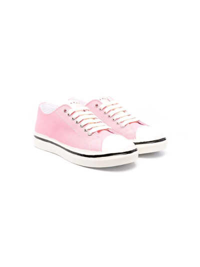 Marni Teen Logo Low-top Trainers In Pink