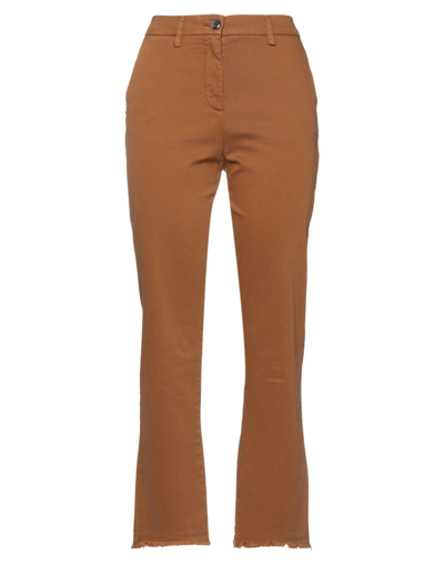 White Sand Pants In Brown