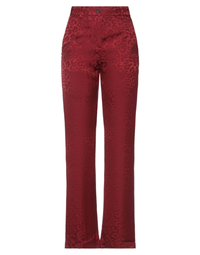 White Sand Pants In Red